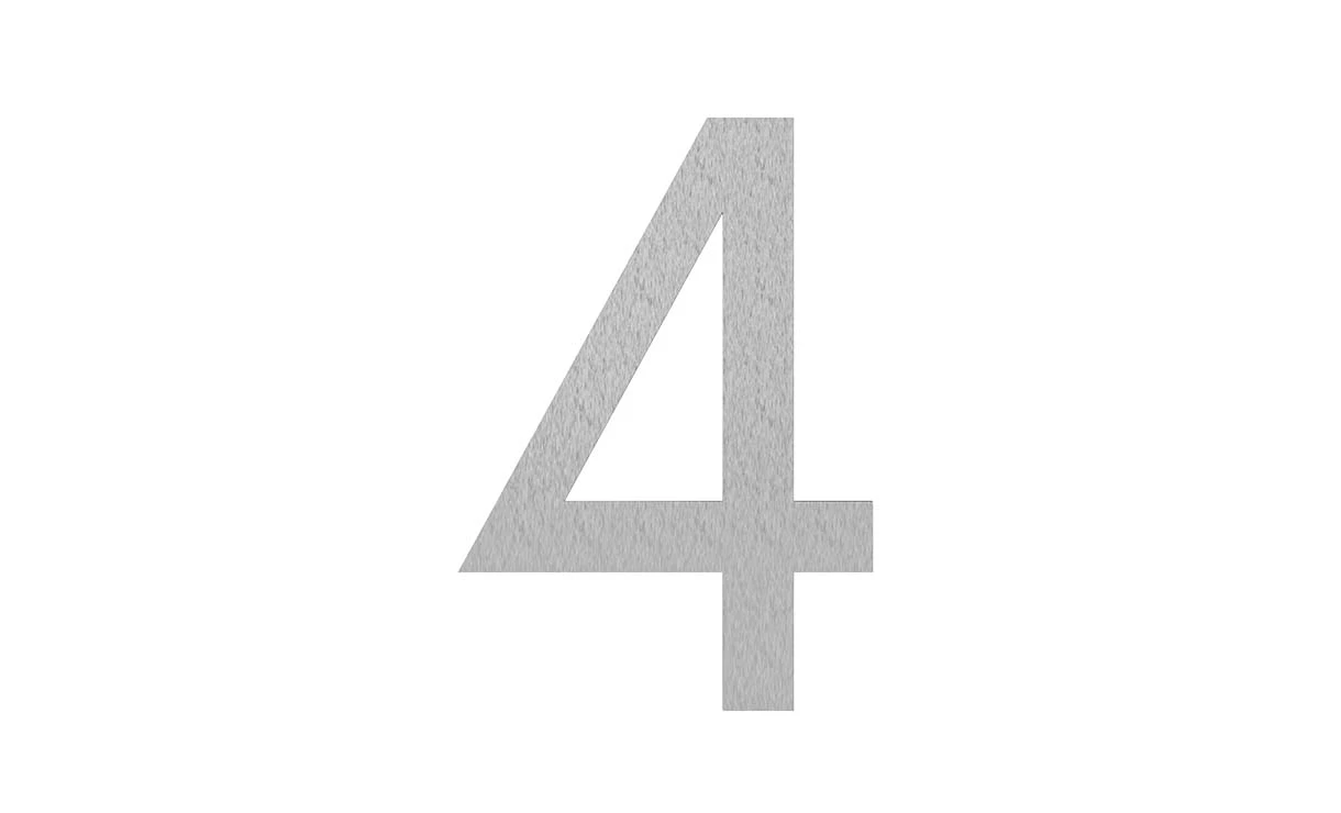 RVS Huisnummer 4 3 RVS Huisnummer 4