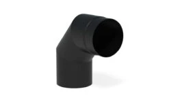 Kachelpijp Zwart Staal Bocht 90° Ø154 Mm