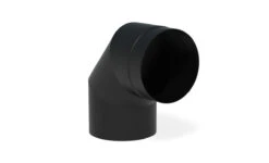 Kachelpijp Zwart Staal Bocht 90° Ø200 Mm