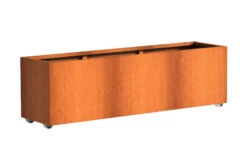 Plantenbak Cortenstaal Op Wielen 200x50x50 Cm