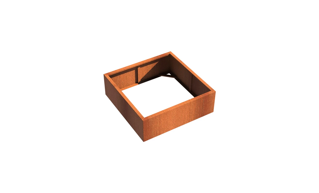 Plantenbak Cortenstaal 120x120x40 Cm Zonder Bodem 3 Plantenbak Cortenstaal 120x120x40 Cm Zonder Bodem