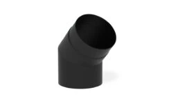 Kachelpijp Zwart Staal Bocht 45° Ø154 Mm