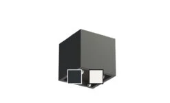 Polyester Plantenbak Met Wielen 70x70x70 Cm Adezz