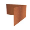 Borderrand Cortenstaal 2 Mm Hoek Recht Binnen 30x30x39 Cm