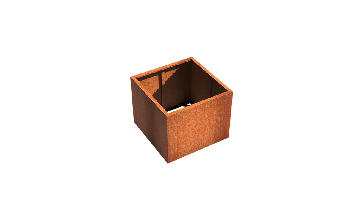 Plantenbak Cortenstaal 100x100x80 Cm Zonder Bodem 3 Plantenbak Cortenstaal 100x100x80 Cm Zonder Bodem